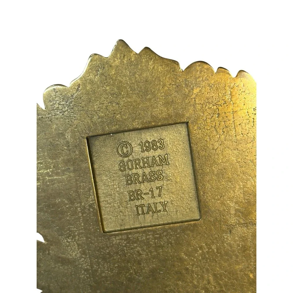 Sea Crab Brass Trivet 1983 Gorham BR 17 Made in Italy Beach Theme Nautical Decor